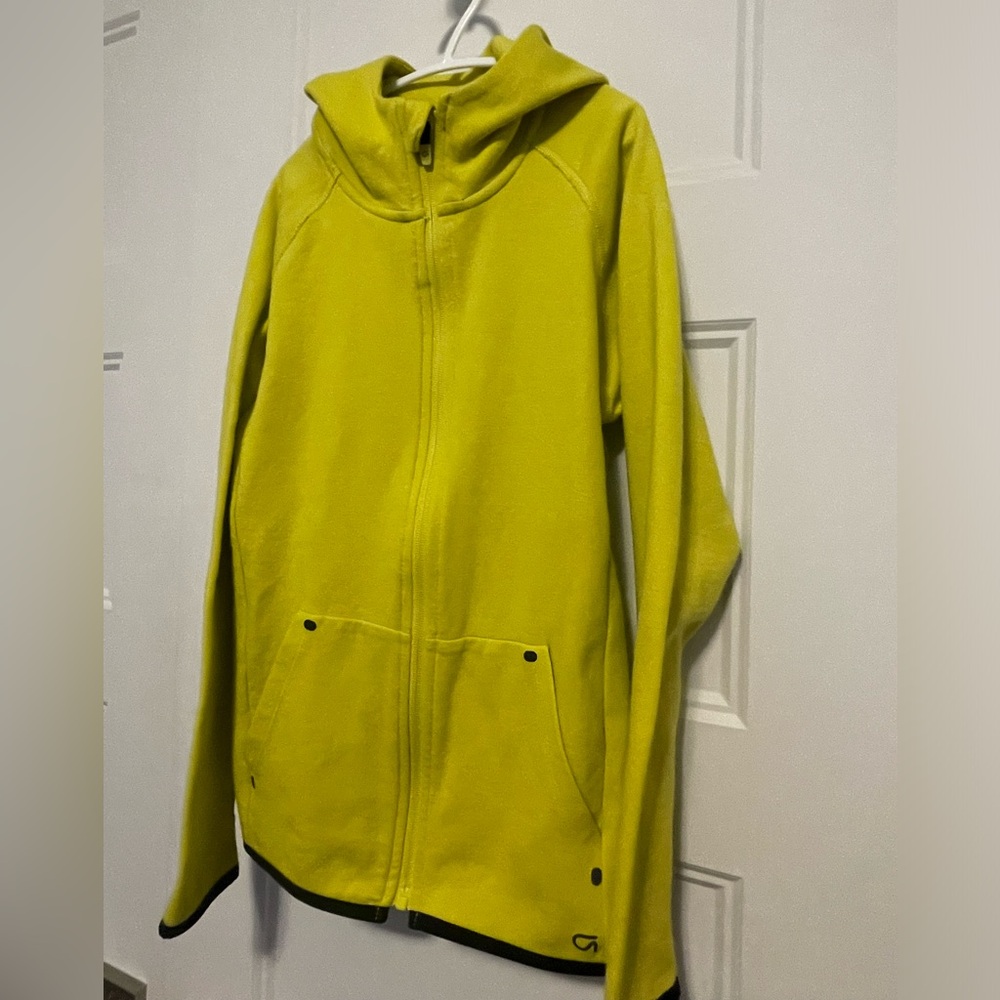 GAP Fit Bright Yellow Activewear Zip Hoodie for Kids Size Large 11-12y